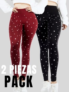 Foto 5 | Set De 2 Mallones Deportivos De Mujer Lic-0187-px2 Dos Colores Leggings Termicos