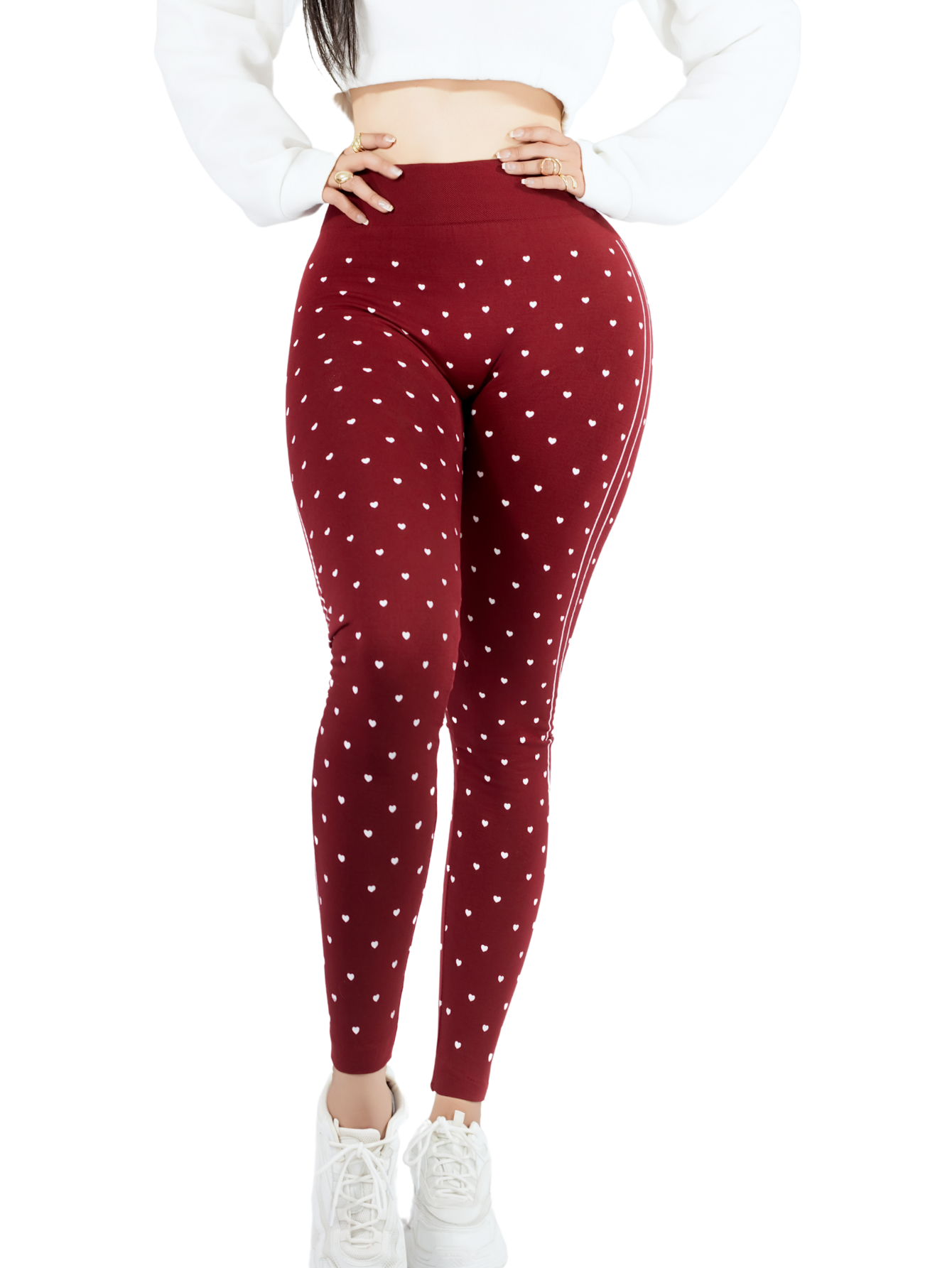Foto 2 pulgar | Leggins Mujer Legging Mallones Lic-0184 Vino Mallas Térmicas Mayon