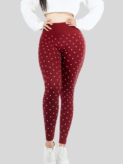 Foto 6 | Leggins Mujer Legging Mallones Lic-0184 Vino Mallas Térmicas Mayon