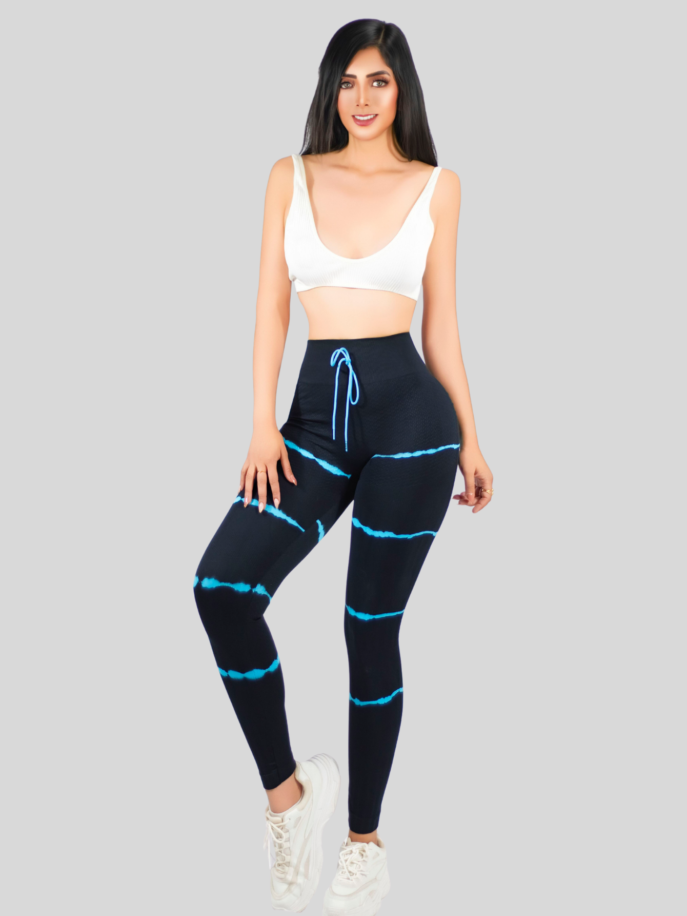 Foto 3 pulgar | Legins Deportivo Mujer Lic-0196 Azul Legging Gym Mallas Deportiva Mallones