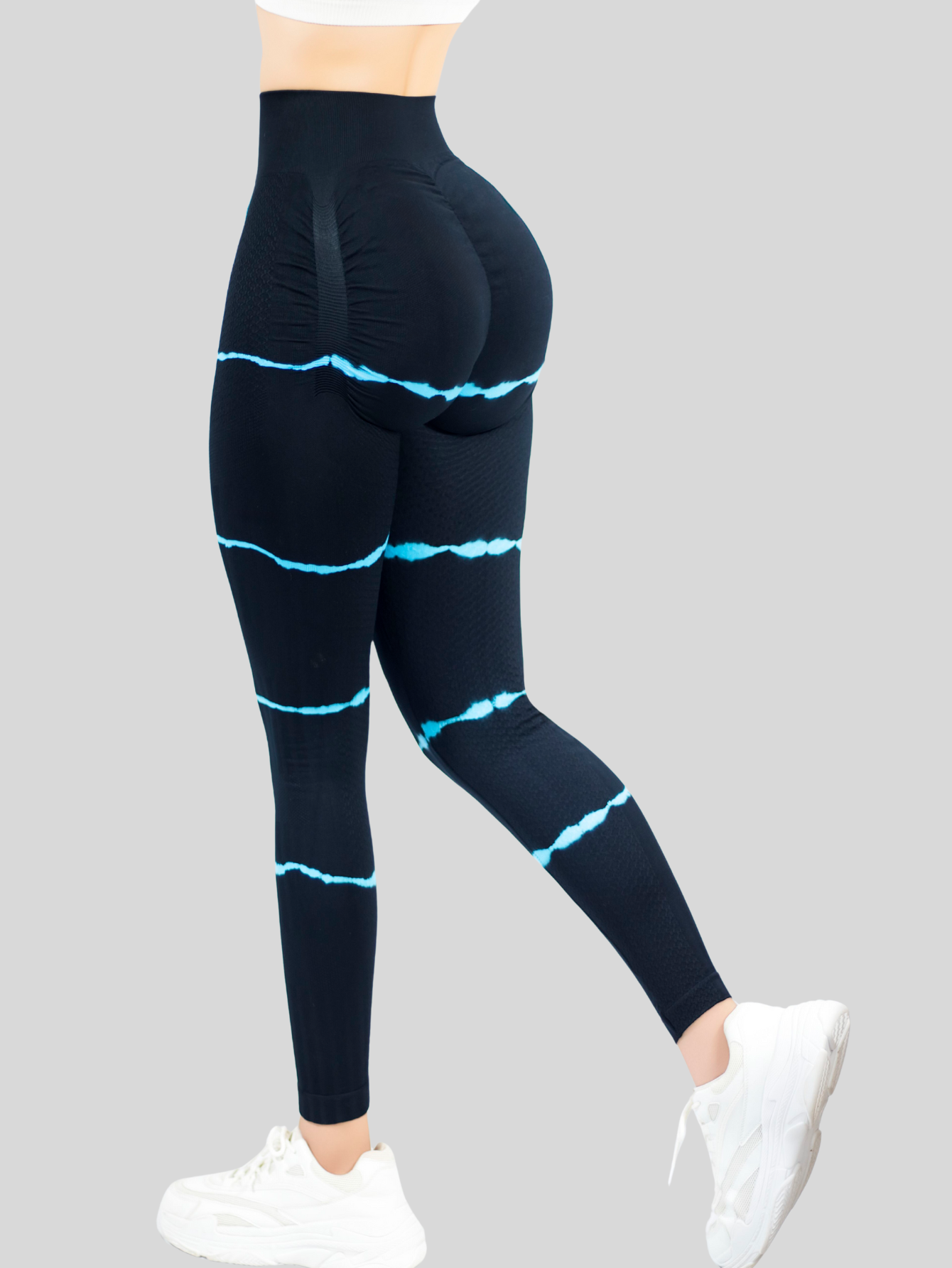 Foto 6 pulgar | Legins Deportivo Mujer Lic-0196 Azul Legging Gym Mallas Deportiva Mallones
