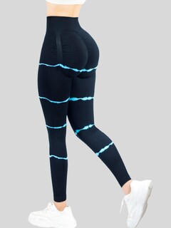 Foto 5 | Legins Deportivo Mujer Lic-0196 Azul Legging Gym Mallas Deportiva Mallones