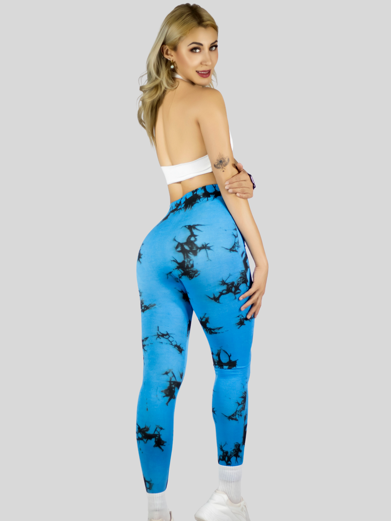 Foto 5 | Mallas Deportivas Mujer Legin Gym Lic-0194 Azul Rey Legging Deportivo Mallones
