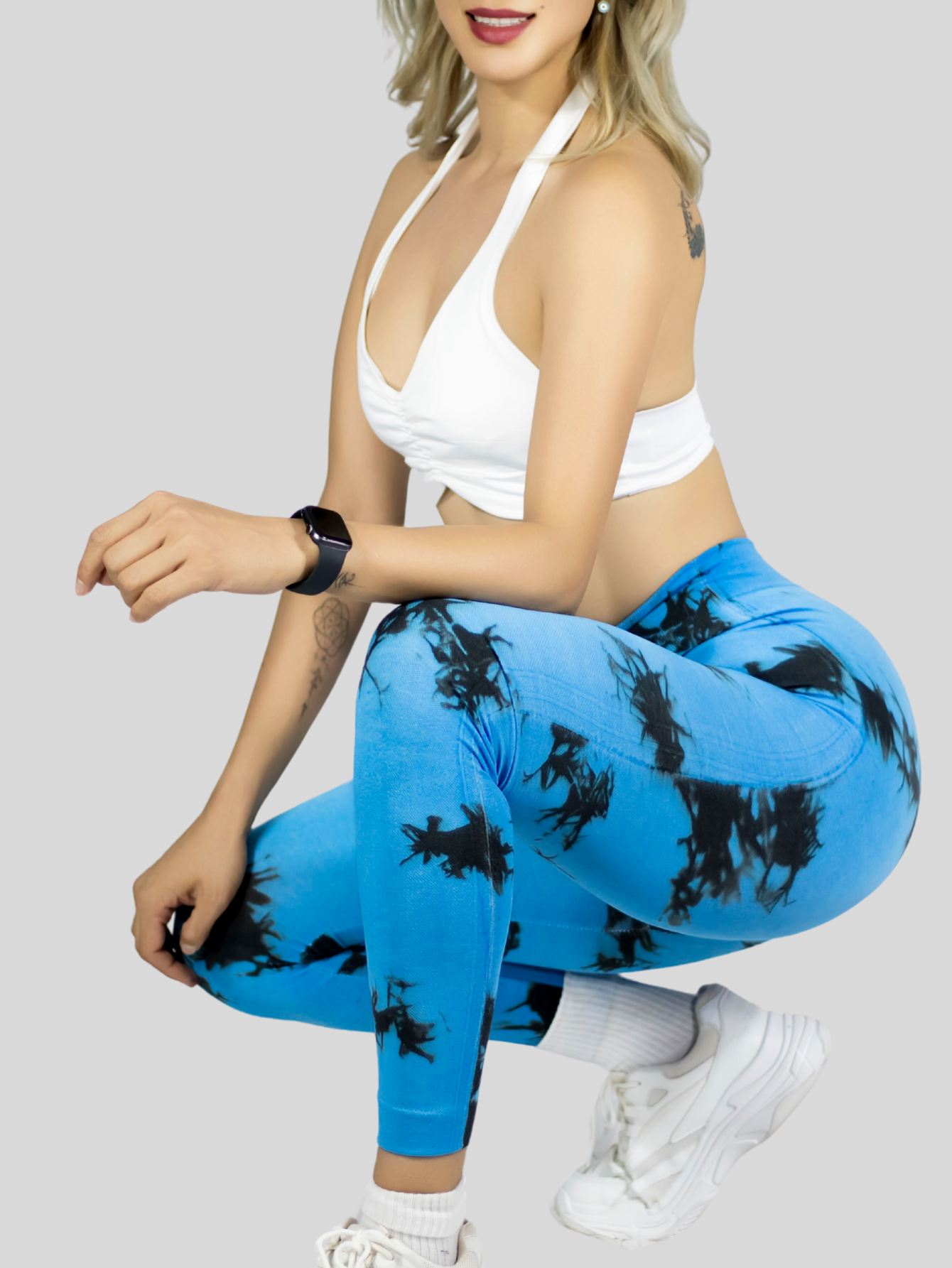Foto 6 | Mallas Deportivas Mujer Legin Gym Lic-0194 Azul Rey Legging Deportivo Mallones