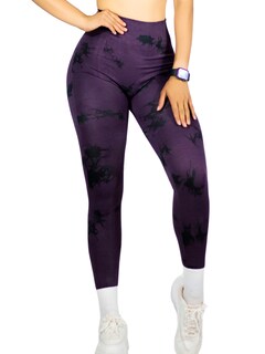 Foto 1 | Mallas Deportivas Mujer Legin Gym Lic-0194 Morado Legging Deportivo Mallones