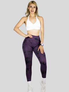 Foto 2 | Mallas Deportivas Mujer Legin Gym Lic-0194 Morado Legging Deportivo Mallones