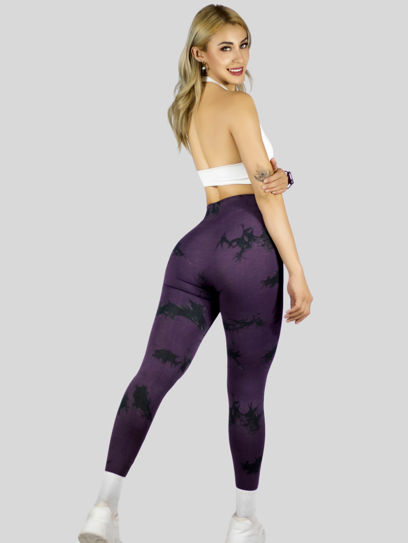 Foto 6 pulgar | Mallas Deportivas Mujer Legin Gym Lic-0194 Morado Legging Deportivo Mallones