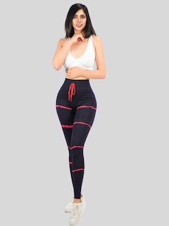 Foto 2 | Legins Deportivo Mujer Lic-0196 Rojo Legging Gym Mallas Deportiva Mallones