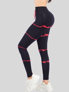 Foto 4 | Legins Deportivo Mujer Lic-0196 Rojo Legging Gym Mallas Deportiva Mallones