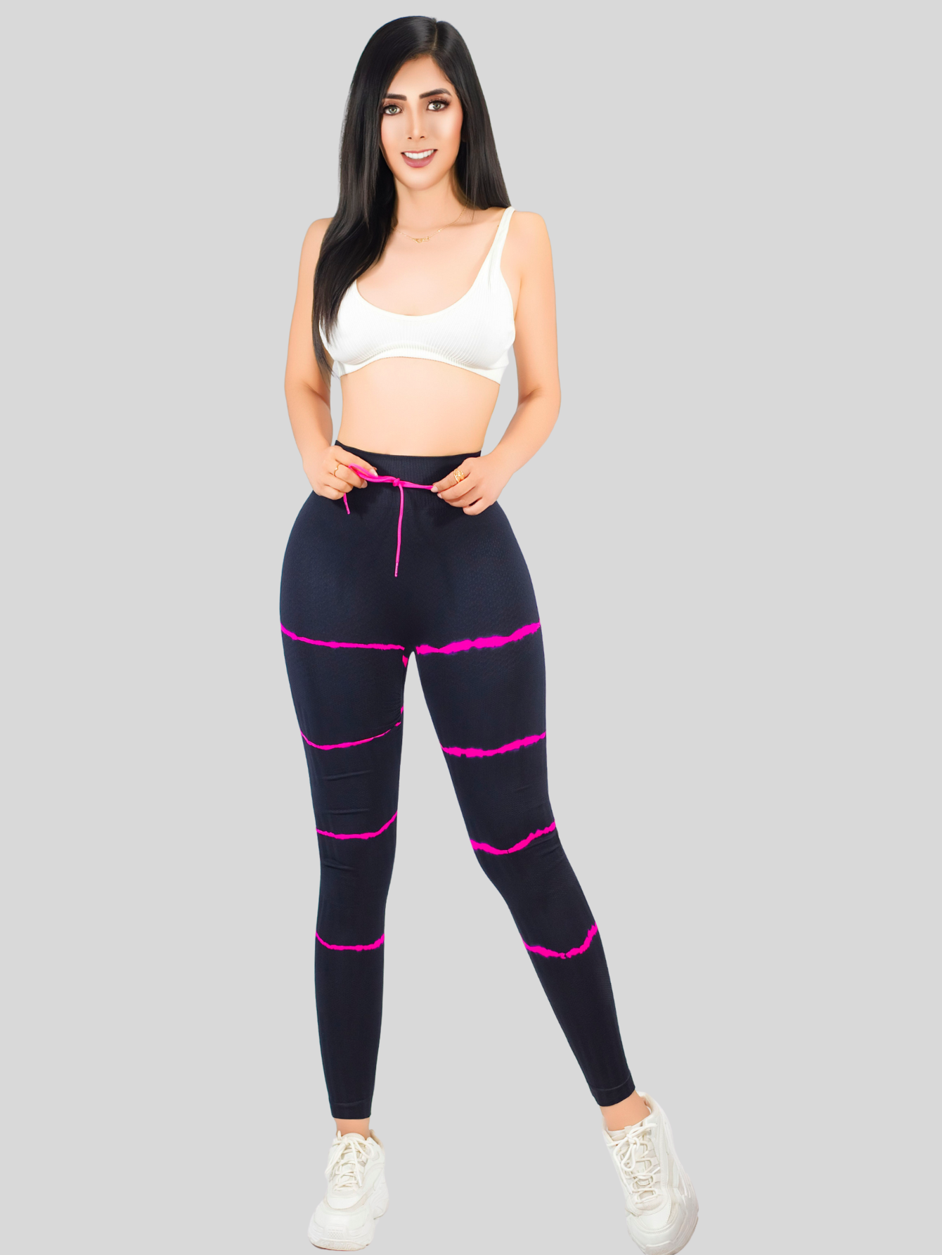 Foto 2 | Legins Deportivo Mujer Lic-0196 Fucsia Legging Gym Mallas Deportiva Mallones