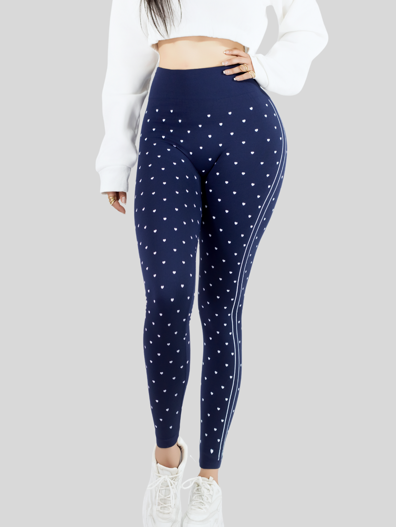 Foto 7 pulgar | Leggins Mujer Legging Mallones Lic-0184 Marino Mallas Térmicas Mayon