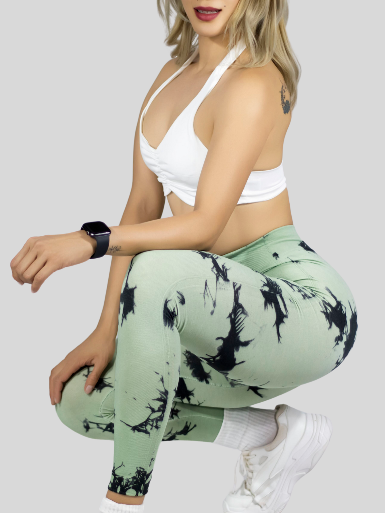 Foto 7 pulgar | Mallas Deportivas Mujer Legin Gym Lic-0194 Verde Legging Deportivo Mallones