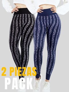 Foto 5 | Set 2 Leggings Mujer Mayones Lic-0186-px2 Variedad De Colores Mallones Stretch Cómodos