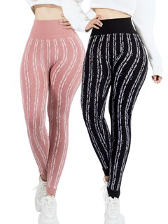 Foto 1 | Set 2 Leggings Mujer Mayones Lic-0186-px2 Variedad De Colores Mallones Stretch Cómodos