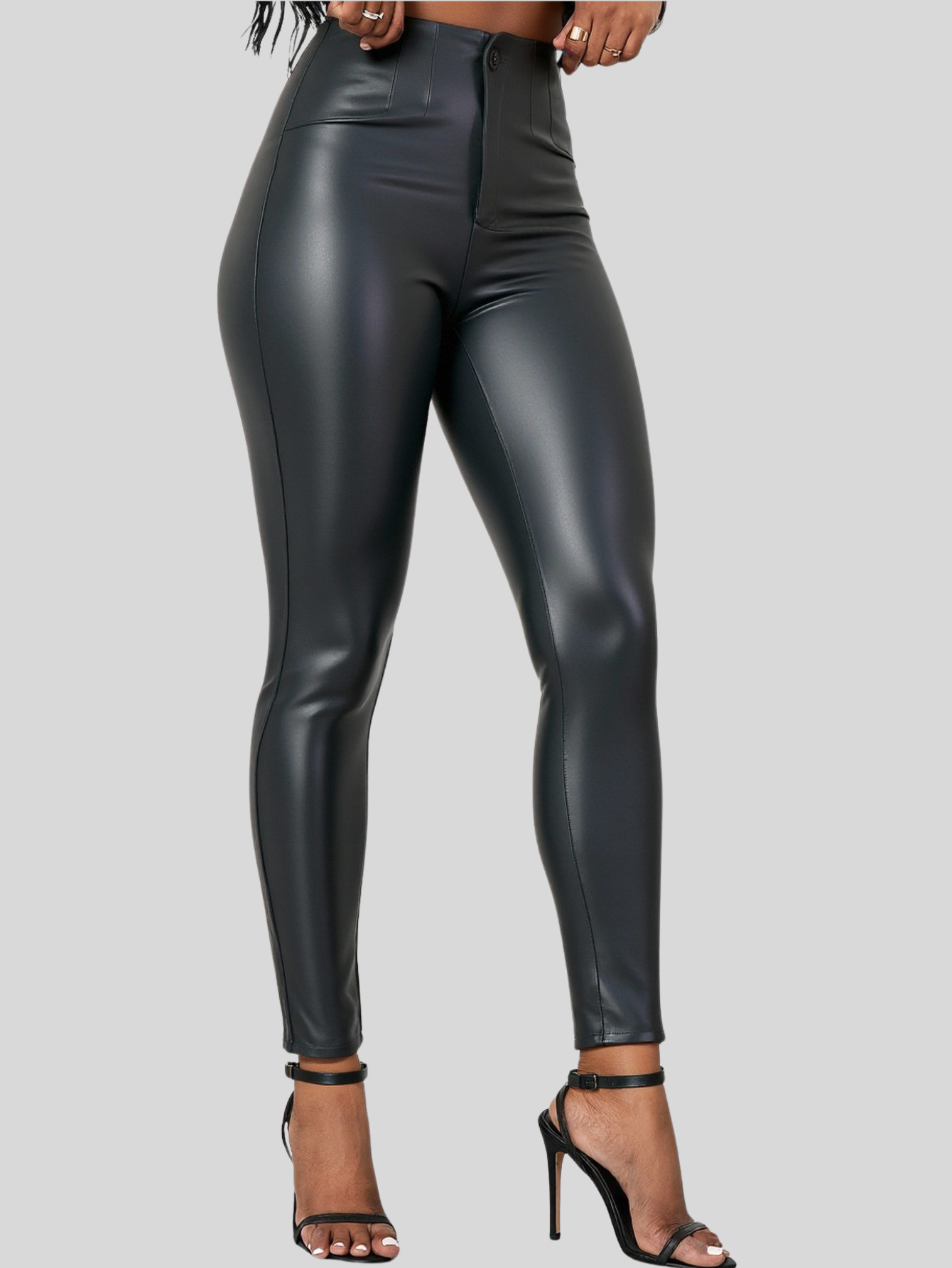 Foto 7 pulgar | Set De 2 Leggins Mujer De Tiro Extra Alto Lic-0180-px2 Gris Y Azul Faja Pantalón