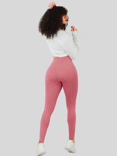 Foto 3 | Mallas Deportivas Leggins Gym Interior Térmico Lic-0199 Rosa Mujer Mallone