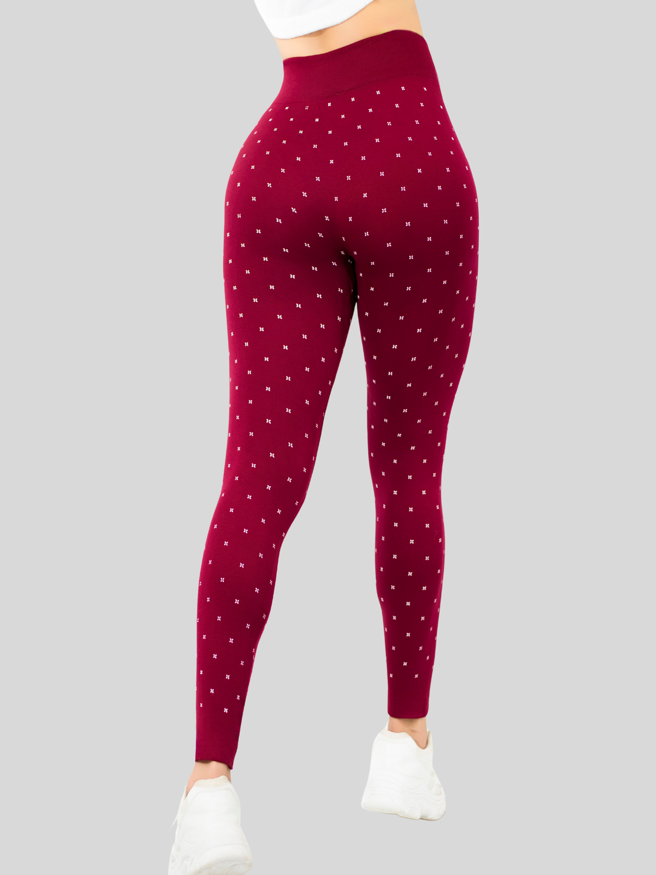 Foto 6 pulgar | Mallas Deportivas Leggins Gym Interior Térmico Lic-0199 Vino Mujer Mallone