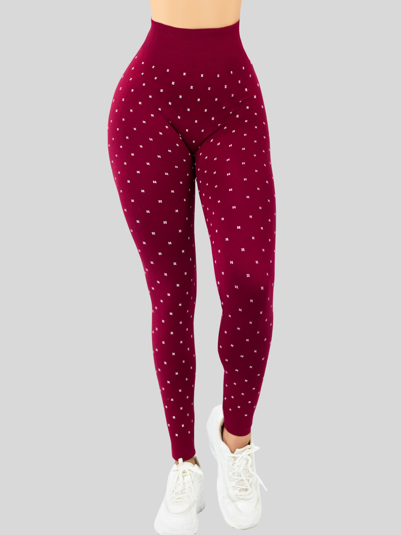 Foto 7 pulgar | Mallas Deportivas Leggins Gym Interior Térmico Lic-0199 Vino Mujer Mallone