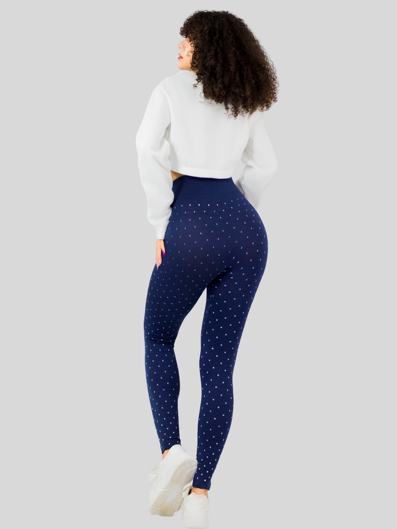 Foto 4 pulgar | Mallas Deportivas Leggins Gym Interior Térmico Lic-0199 Marino Mujer Mallone