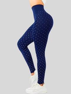 Foto 4 | Mallas Deportivas Leggins Gym Interior Térmico Lic-0199 Marino Mujer Mallone