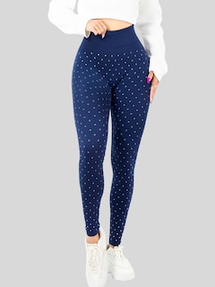 Foto 6 | Mallas Deportivas Leggins Gym Interior Térmico Lic-0199 Marino Mujer Mallone