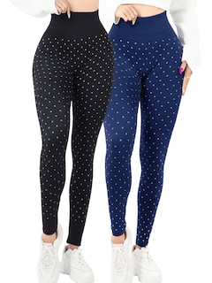 Foto 1 | Set De 2 Mallones Deportivos De Mujer Lic-0199-px2 Dos Colores Leggings Termicos