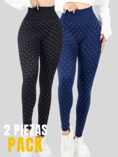Foto 5 | Set De 2 Mallones Deportivos De Mujer Lic-0199-px2 Dos Colores Leggings Termicos