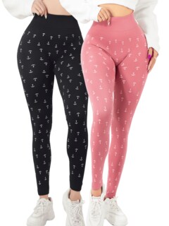 Foto 1 | Set 2 Leggings Mujer Mayones Lic-0200-px2 Variedad De Colores Mallones Stretch Cómodos