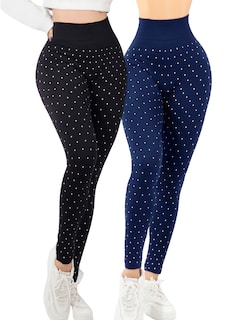 Foto 1 | Set 2 Leggings Mujer Mayones Lic-0198-px2 Variedad De Colores Mallones Stretch Cómodos