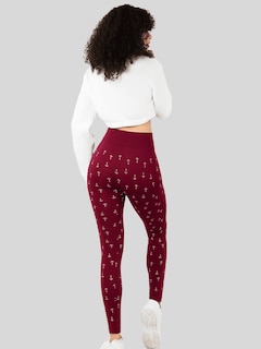 Foto 3 | Leggins De Mujer Mallones Dama Lic-0200 Vino Mallas Deportivas O Casuales