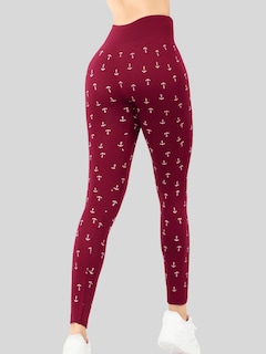 Foto 5 | Leggins De Mujer Mallones Dama Lic-0200 Vino Mallas Deportivas O Casuales