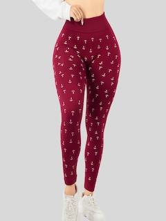 Foto 6 | Leggins De Mujer Mallones Dama Lic-0200 Vino Mallas Deportivas O Casuales