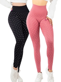 Foto 1 | Set 2 Leggings Mujer Mayones Lic-0198-px2 Variedad De Colores Mallones Stretch Cómodos