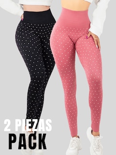 Foto 5 | Set 2 Leggings Mujer Mayones Lic-0198-px2 Variedad De Colores Mallones Stretch Cómodos