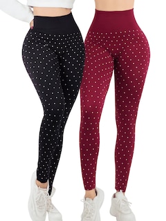 Foto 1 | Set 2 Leggings Mujer Mayones Lic-0198-px2 Variedad De Colores Mallones Stretch Cómodos