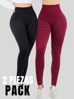 Foto 5 | Set 2 Leggings Mujer Mayones Lic-0198-px2 Variedad De Colores Mallones Stretch Cómodos