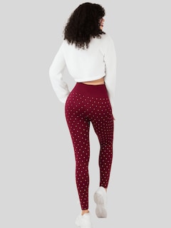 Foto 3 | Leggins De Mujer Mallones Dama Lic-0198 Vino Mallas Deportivas O Casuales