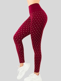 Foto 4 | Leggins De Mujer Mallones Dama Lic-0198 Vino Mallas Deportivas O Casuales