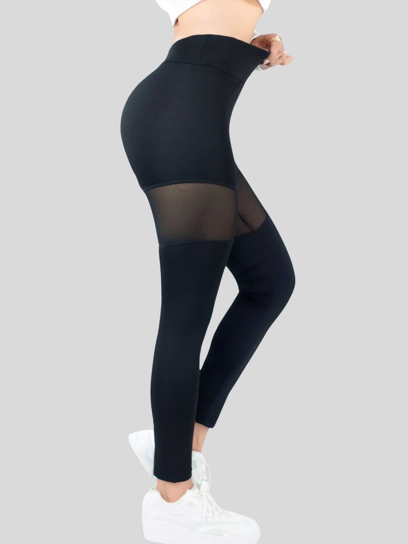 Foto 5 pulgar | Leggings Mujer Push Up Lic-0195 Negro Mallas Deportivas Texturizada Stretch