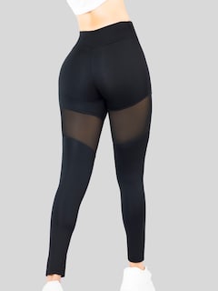 Foto 5 | Leggings Mujer Push Up Lic-0195 Negro Mallas Deportivas Texturizada Stretch