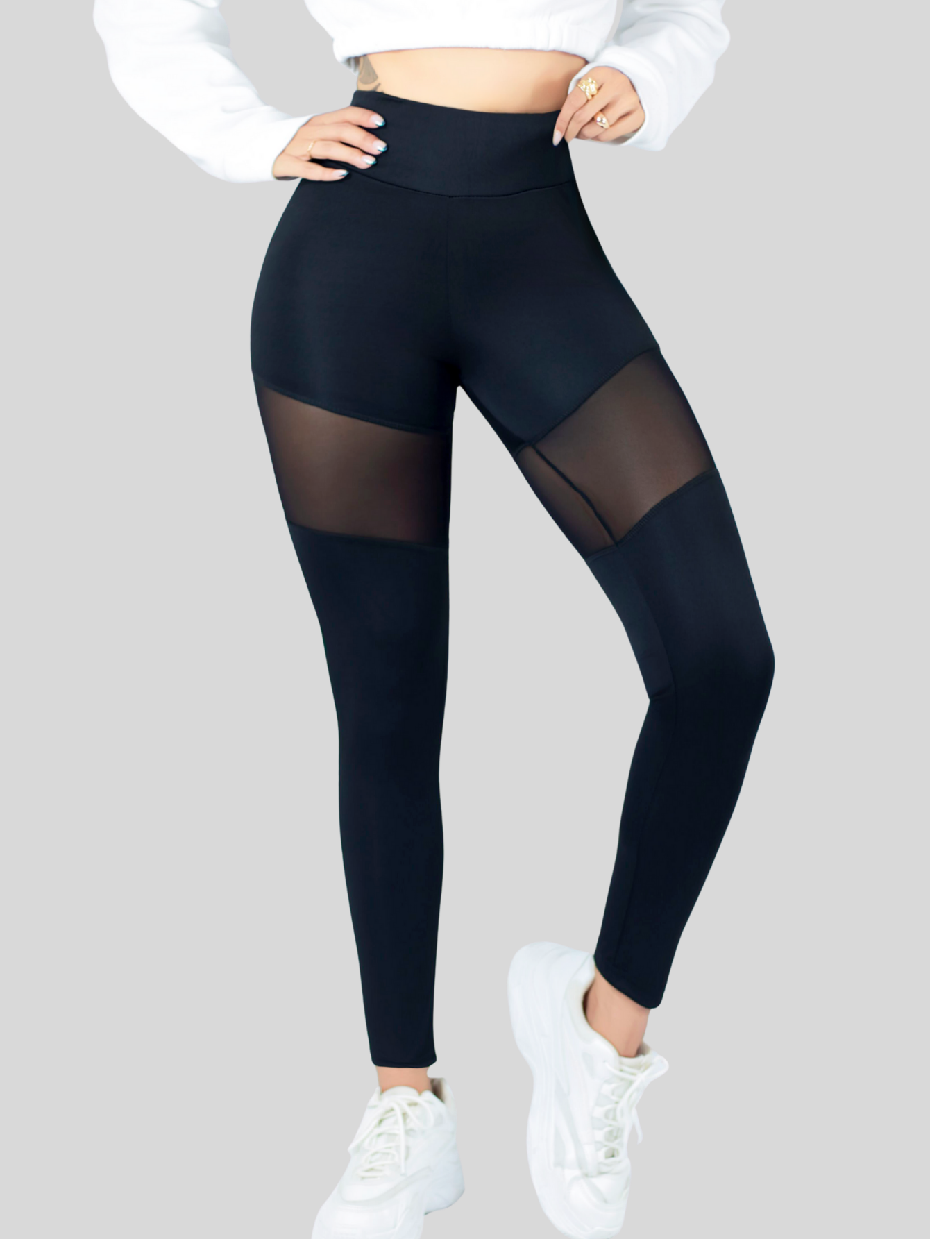 Foto 7 pulgar | Leggings Mujer Push Up Lic-0195 Negro Mallas Deportivas Texturizada Stretch