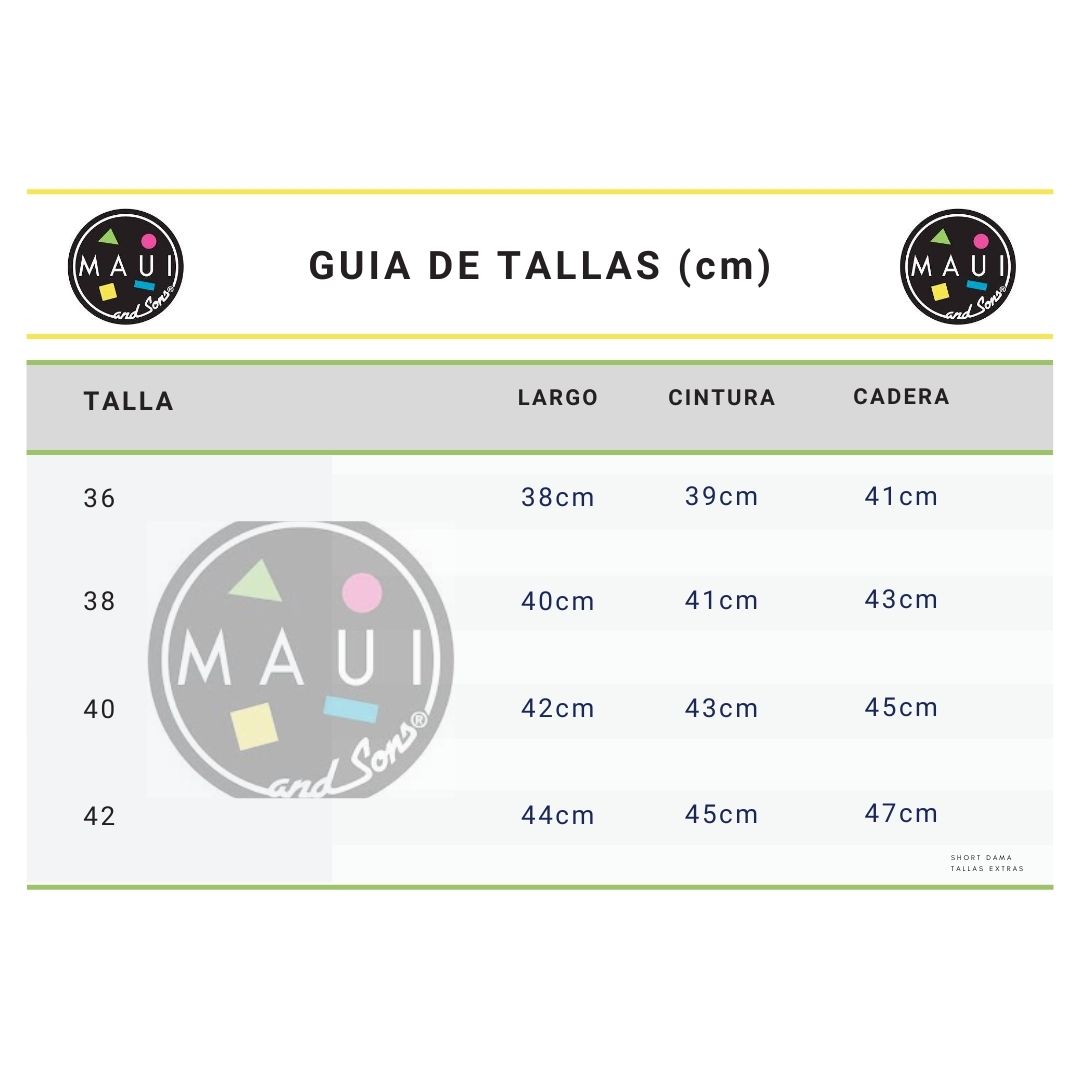 Foto 7 pulgar | Short Maui and Sons 323259 Multicolor para Dama Tallas Extra