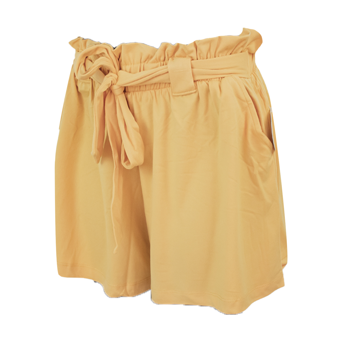 Foto 3 pulgar | Short Casual JOLIE & JOY 223119 color Amarillo Tallas Extra para Mujer