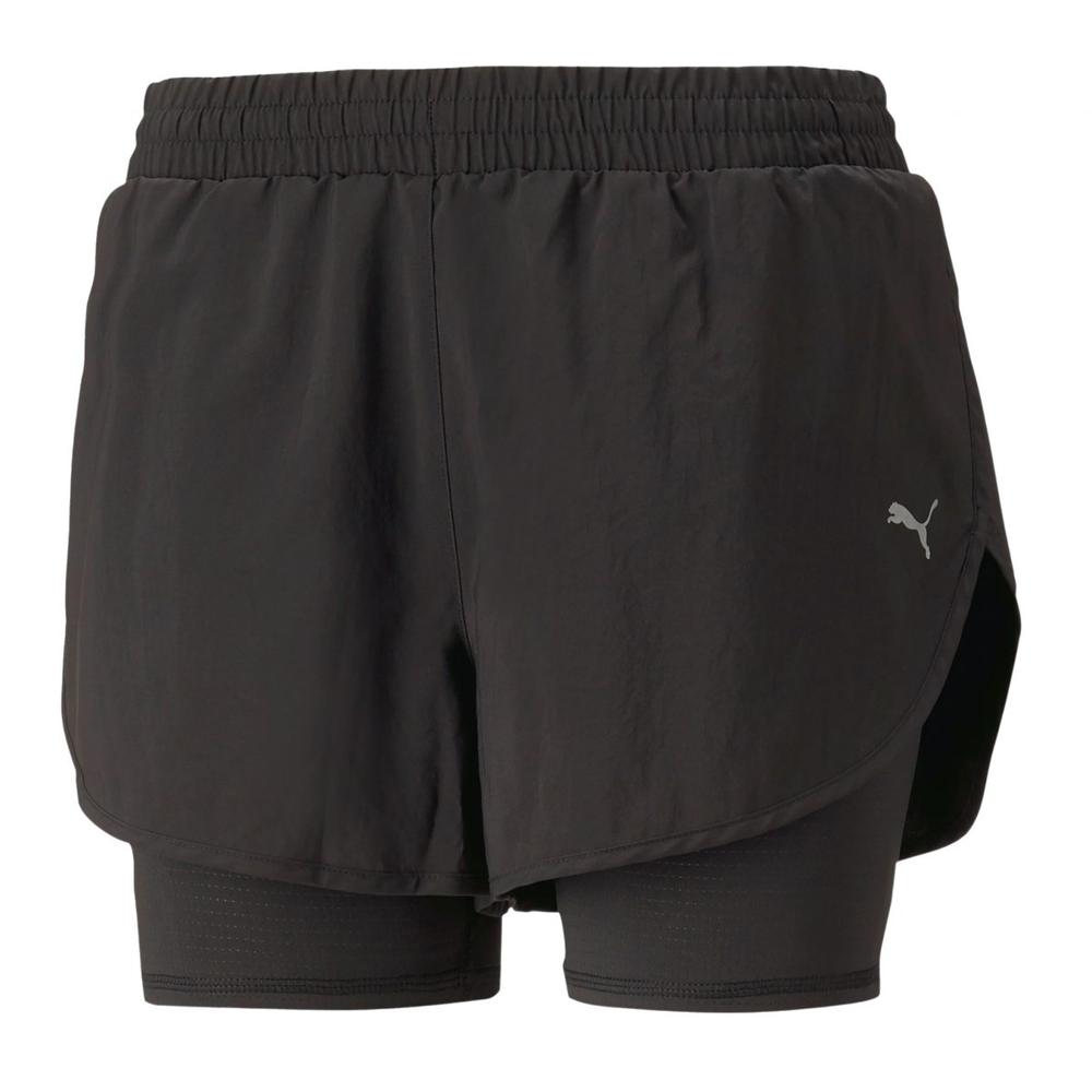 Foto 2 pulgar | Short Puma Run Fav Woven 2in1 523181-01 Negro para Mujer