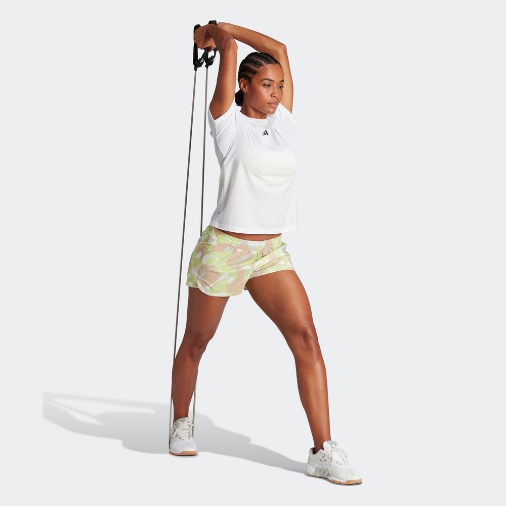Foto 6 pulgar | Short Adidas Pacer Train Essentials Verde para Mujer