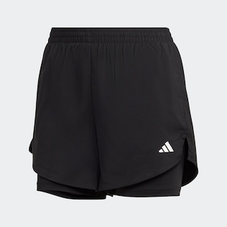 Foto 2 | Shorts Adidas Aeroready 2 en 1 Negro para Mujer