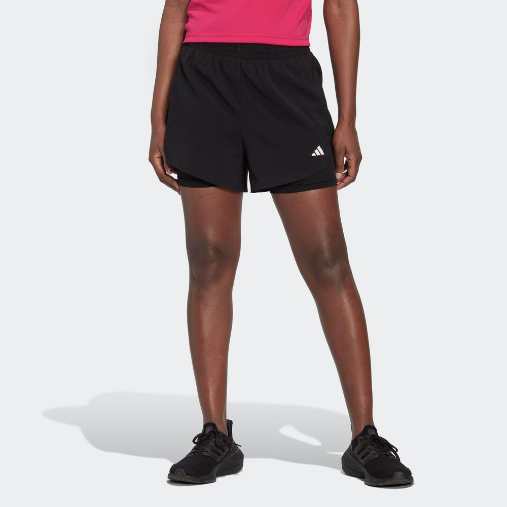 Foto 4 pulgar | Shorts Adidas Aeroready 2 en 1 Negro para Mujer