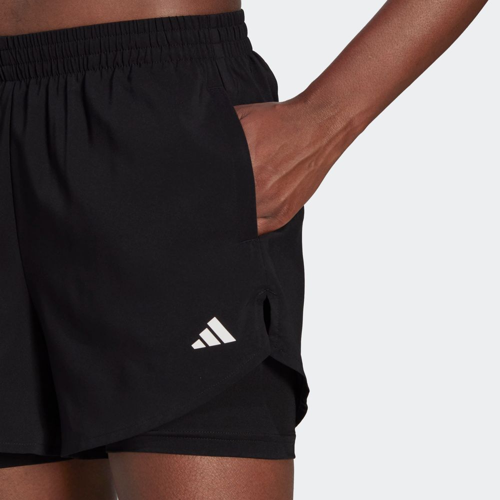 Foto 7 pulgar | Shorts Adidas Aeroready 2 en 1 Negro para Mujer