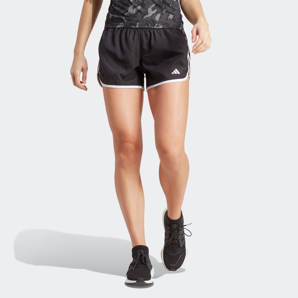 Foto 4 pulgar | Shorts De Running Marathon 20 Adidas Negro Mujer
