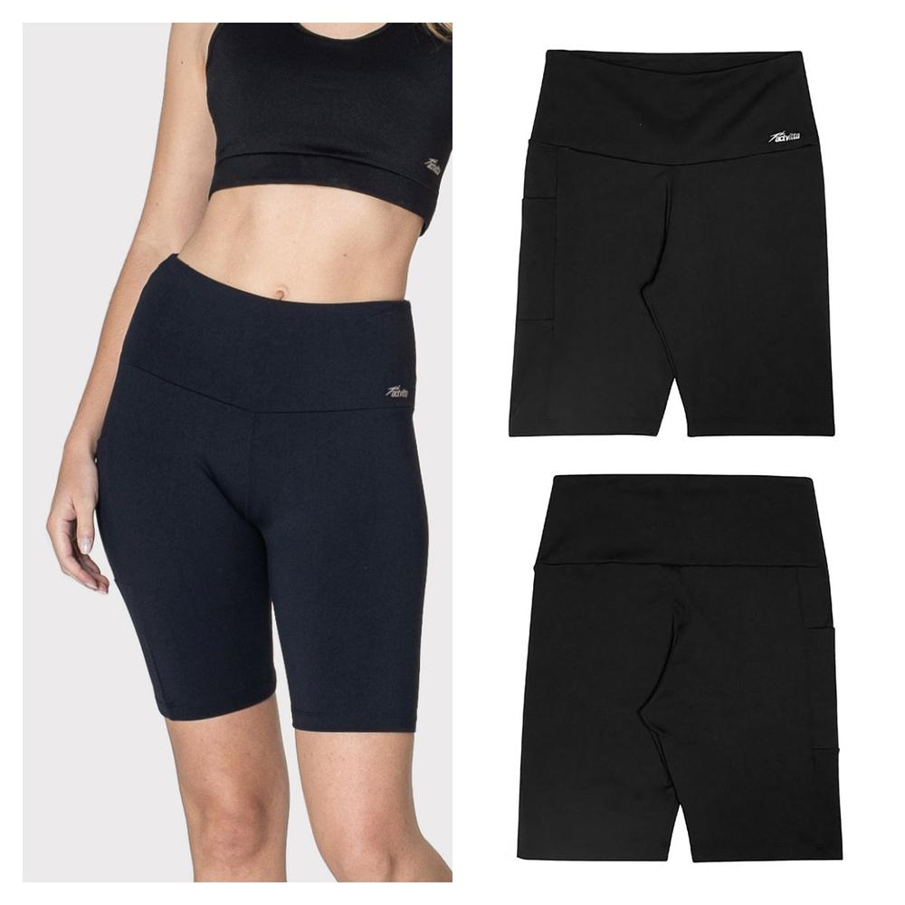 Foto 2 | Short De Licra Para Mujer Actvitta 40002.1.25395 Negro